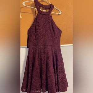 Wine colored homecoming dress